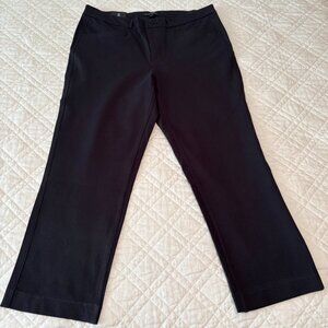 Banana Republic Black Slim Straight Cropped Pants Size 14 NWT